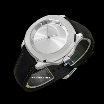 Watchartify Series Solid Color 40MM NH35 Automatic Movement Dark Leather