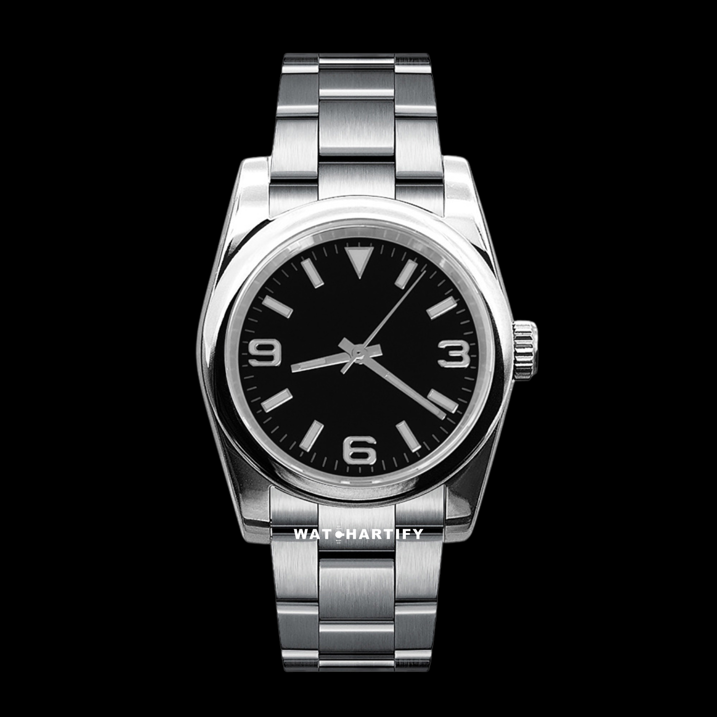 Watchartify Series Datejust 369Number Midnight Face 36MM NH35 Movement Stainless Steel Strap