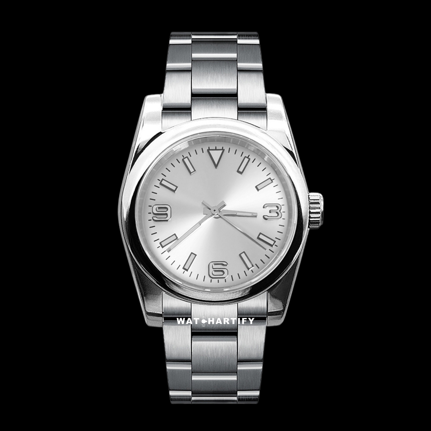 Watchartify Series Datejust 369Number White Light Face 36MM NH35 Movement Stainless Steel Strap