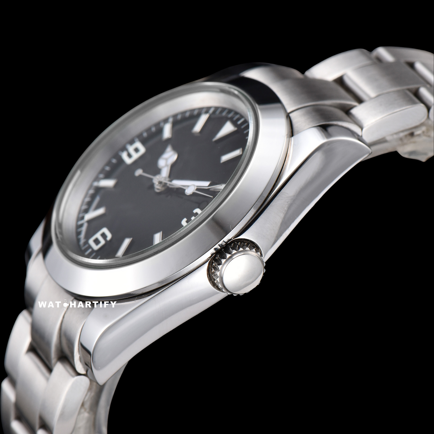 Watchartify Series Datejust 369Number Dark Face 40MM Automatic Movement Stainless Steel Strap