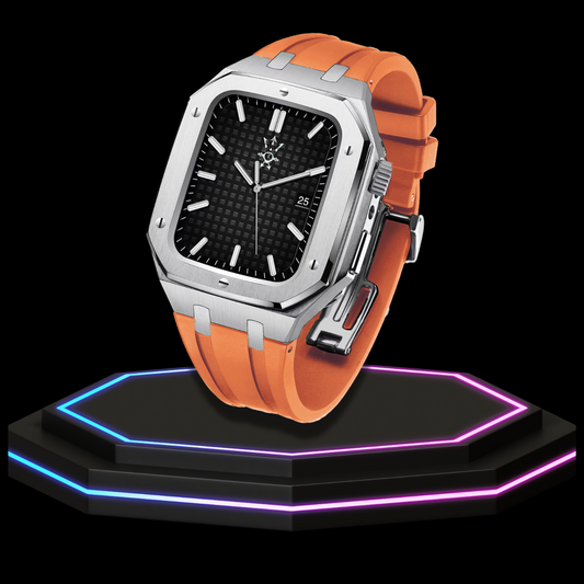Apple Watch Case 45MM - GONDOLO Series Silver | Sunset Rubber