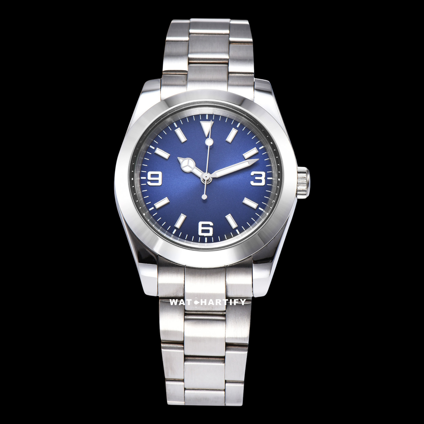 Watchartify Series Datejust 369Number Blue Face 40MM Automatic Movement Stainless Steel Strap