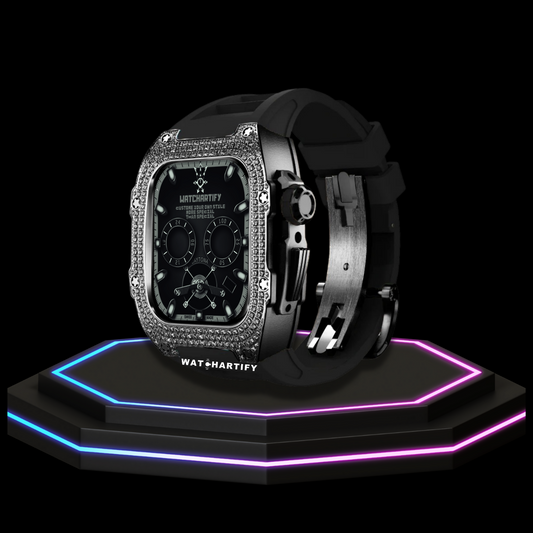 Apple Watch Case 45MM - Crystal TITAN Series Dark | Midnight Rubber