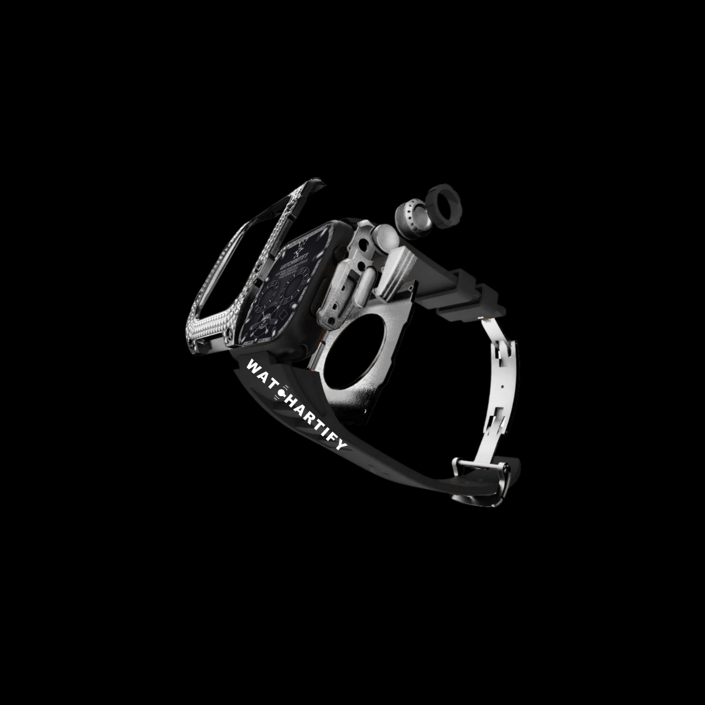 Apple Watch Case 44MM - Crystal TITAN Series Dark | Midnight Rubber