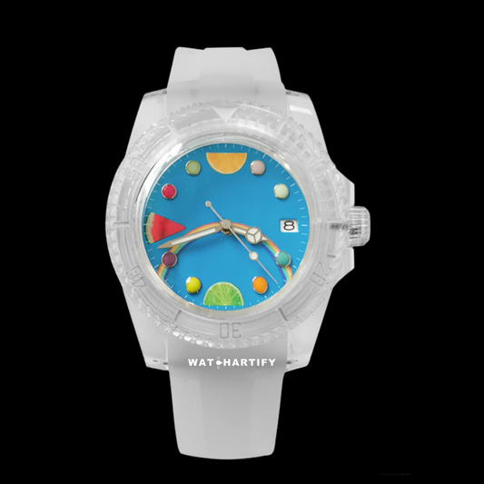Watchartify Series Fruit Face 40MM NH35 Automatic Movement Snow White Rubber