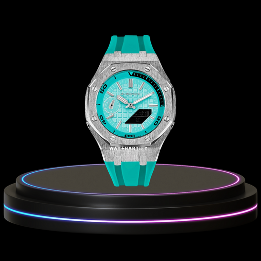 G-SHOCK Casio GA2100 | Offshore Silver Series Tiffany Blue Dial | Tiffany Blue Rubber