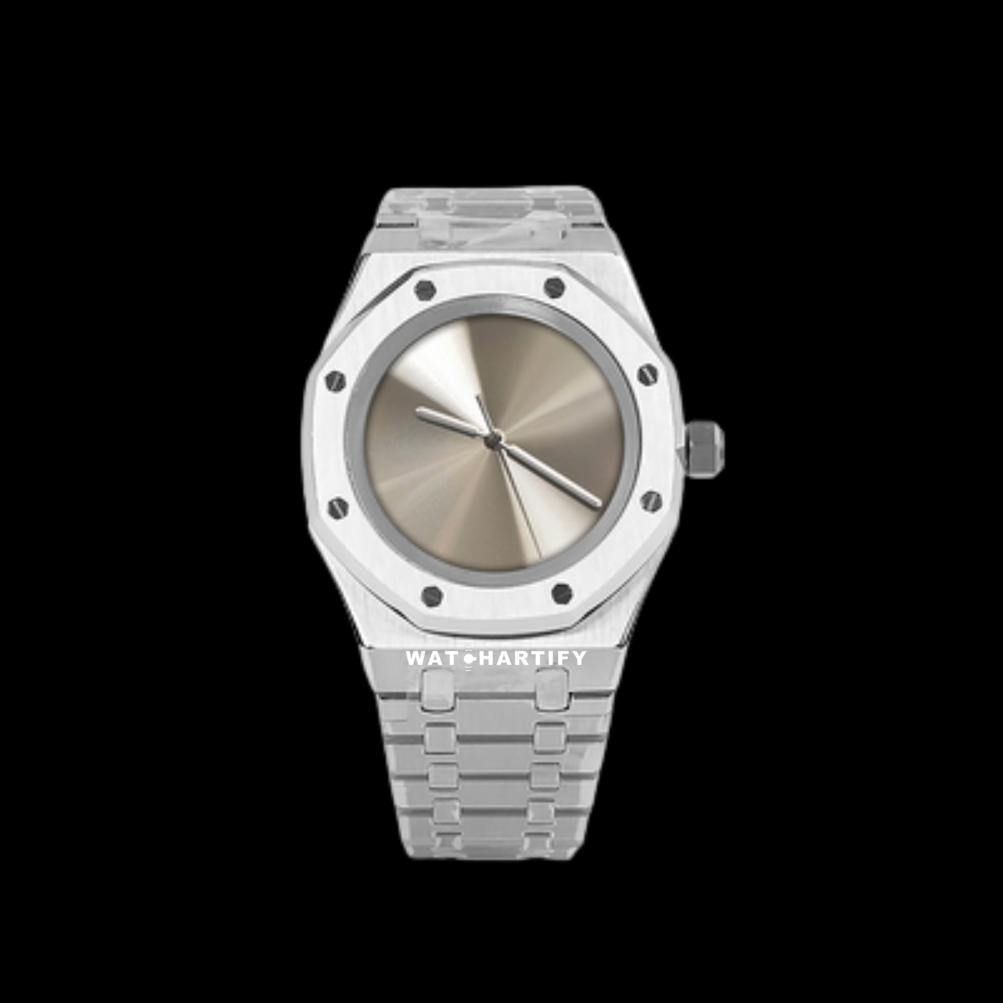Watchartify Series Royal OAK Solid Grey Face 41MM NH35 Movement Stainless Steel Strap