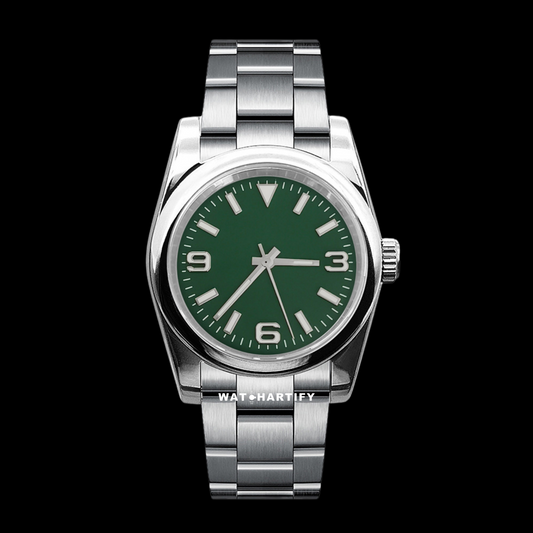 Watchartify Series Datejust 369Number Green Face 36MM NH35 Movement Stainless Steel Strap