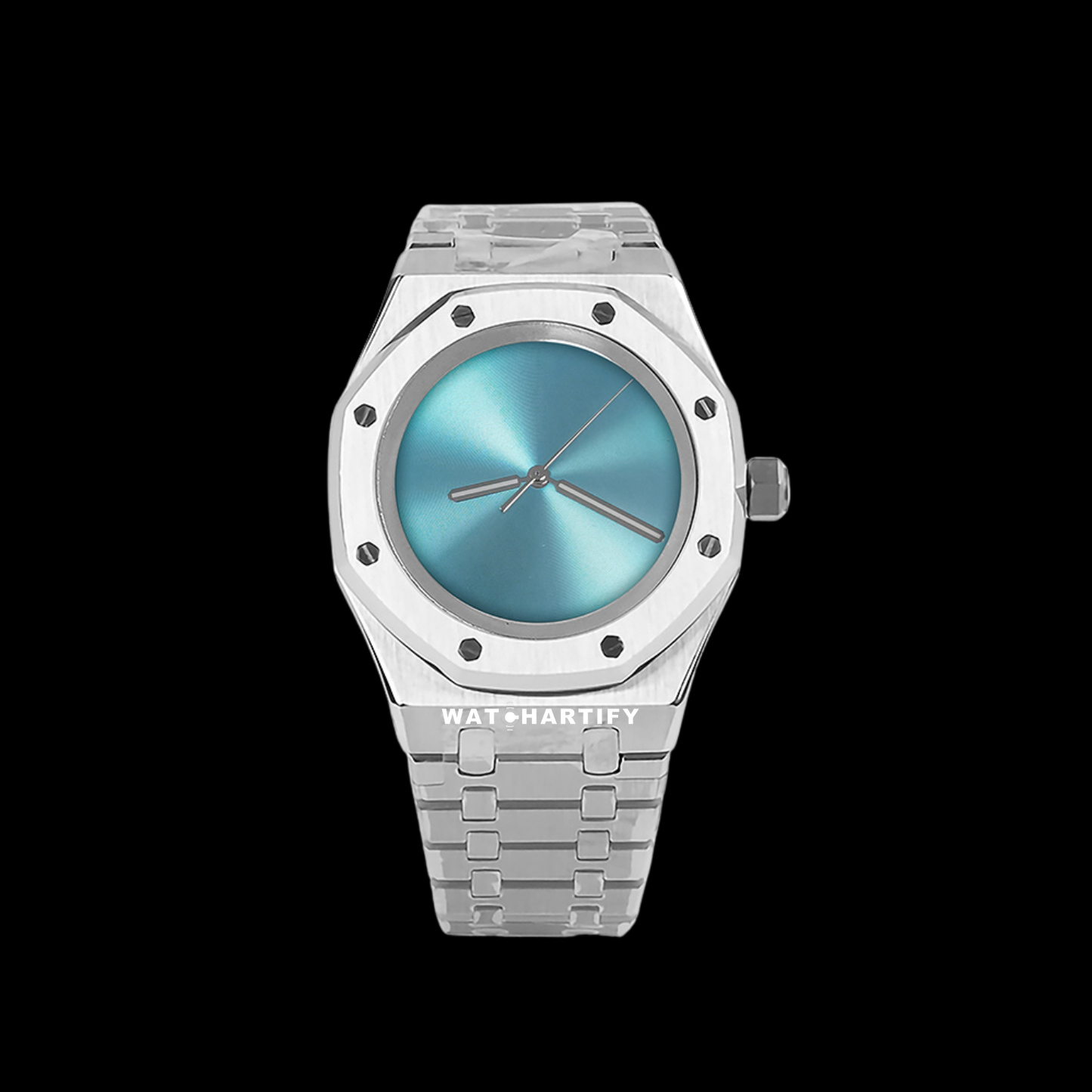 Watchartify Series Royal OAK Solid Tiffany Blue Face 41MM NH35 Movement Stainless Steel Strap