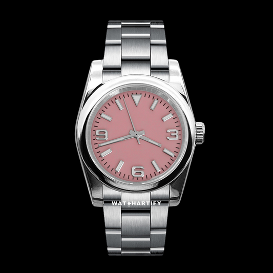 Watchartify Series Datejust 369Number Pink Face 36MM NH35 Movement Stainless Steel Strap