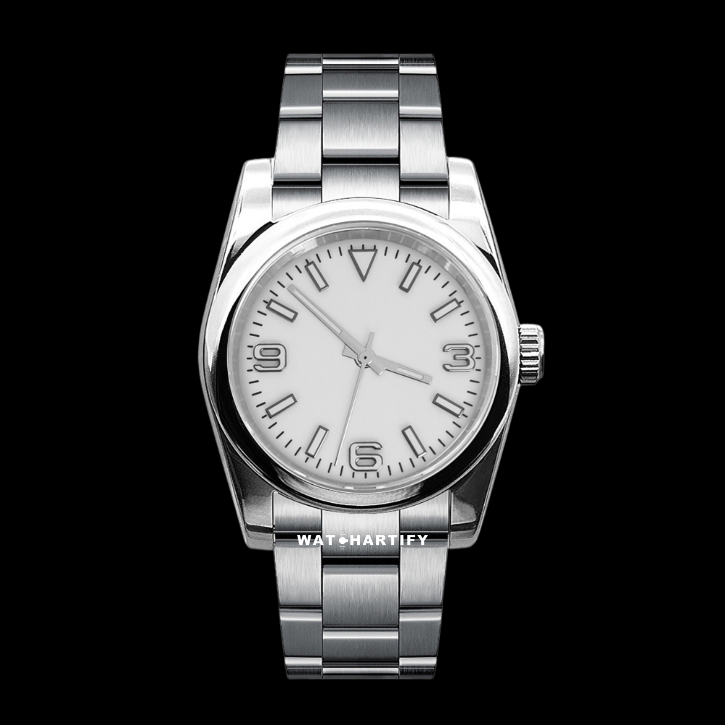 Watchartify Series Datejust 369Number Snow White Face 36MM NH35 Movement Stainless Steel Strap