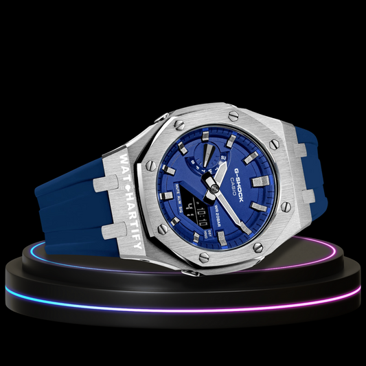 G-shock Classic Collection Mod Sliver With Blue Face