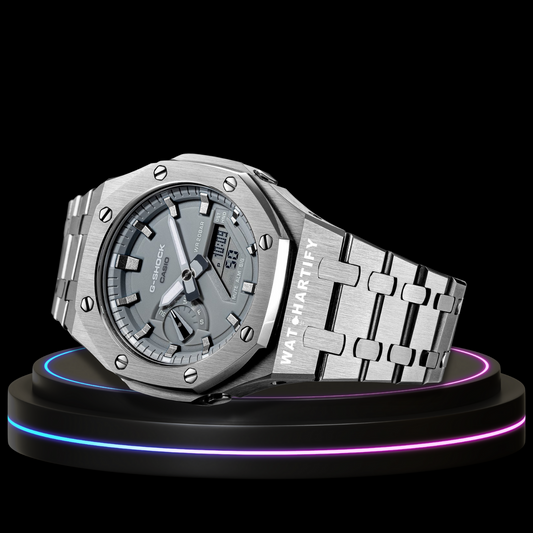 G-shock Classic Collection Mod Silver With Gray Face （Silver Time Marker）