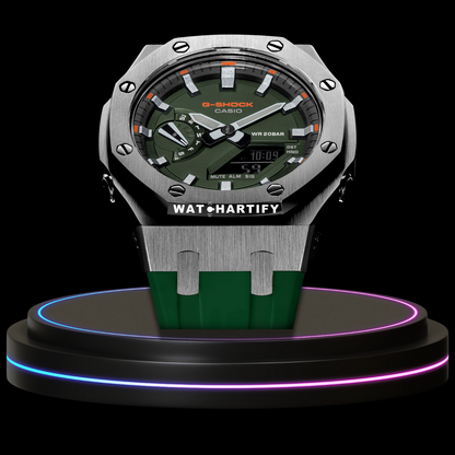 G-shock Classic Collection Mod Silver With Green Face(Silver)