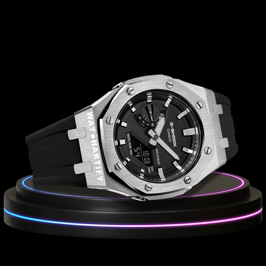 G-shock GA-2100-1A Classic Collection Mod Silver With Black Face