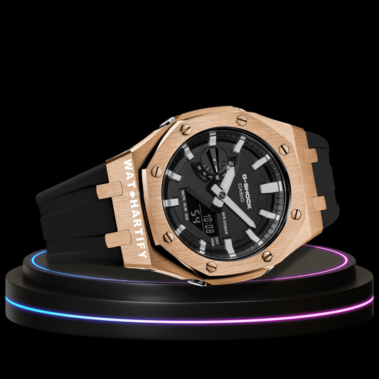 G-shock GA-2100-1A Royal Rose Gold Collection Mod Rose Gold With Black Face