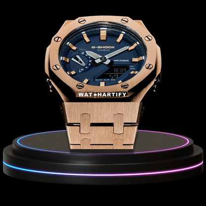 G-shock Royal Rose Gold Collection Mod Rose Gold With Blue Face