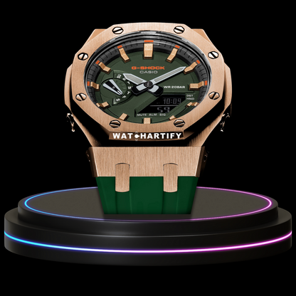 G-shock Royal Rose Gold Collection Mod Rose Gold With Green Face