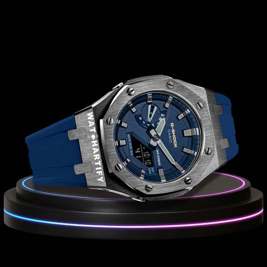 G-shock TitaniumCollection Mod With Blue Face(Blue Rubber Band, Ti Marker)