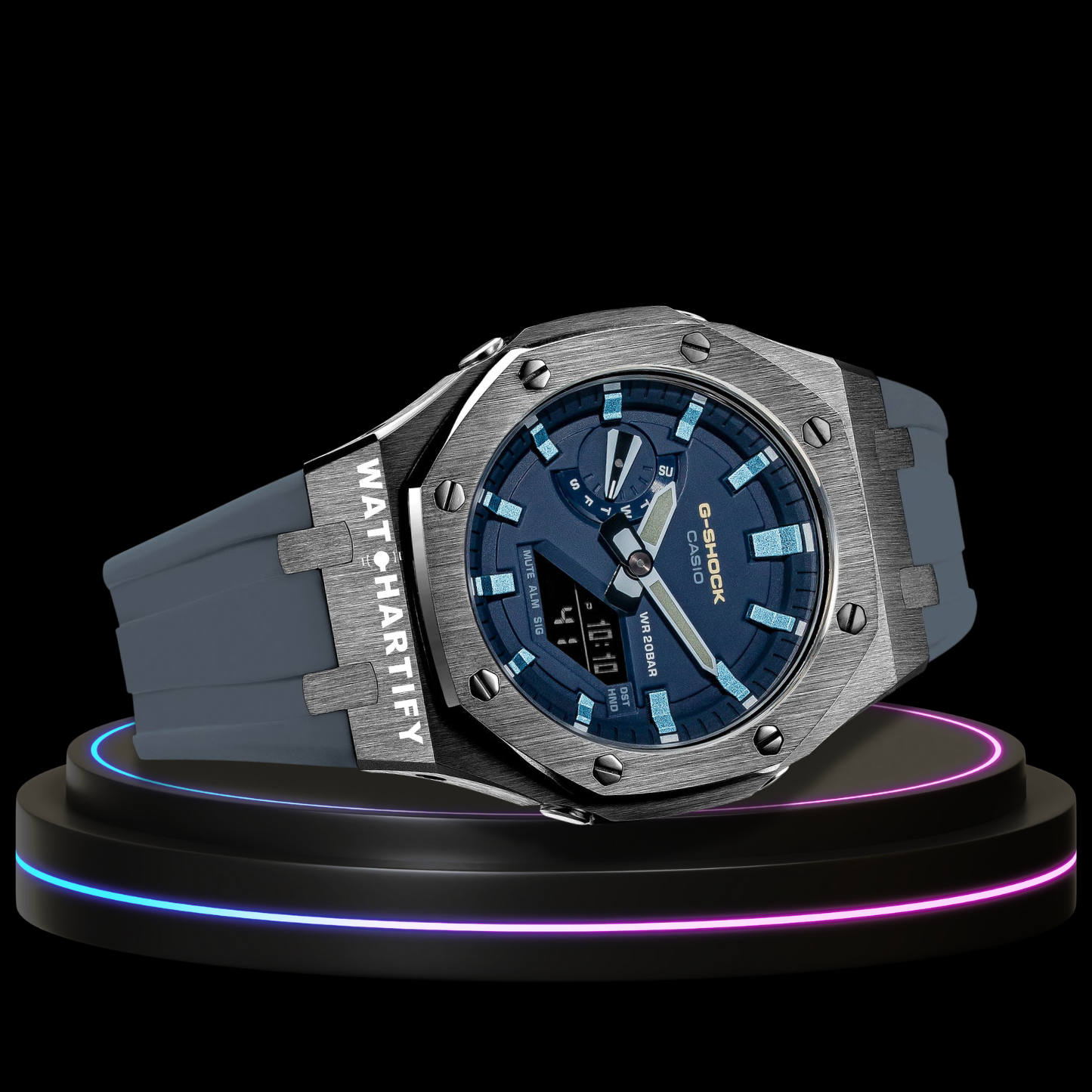 G-shock Titanium Collection Mod With Blue Face（Ice Blue）