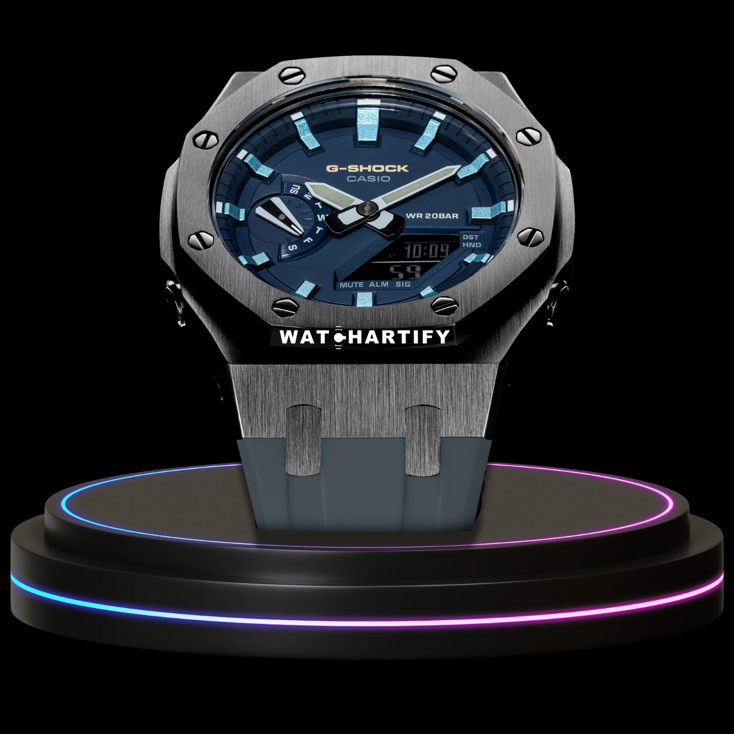 G-shock Titanium Collection Mod With Blue Face（Ice Blue）