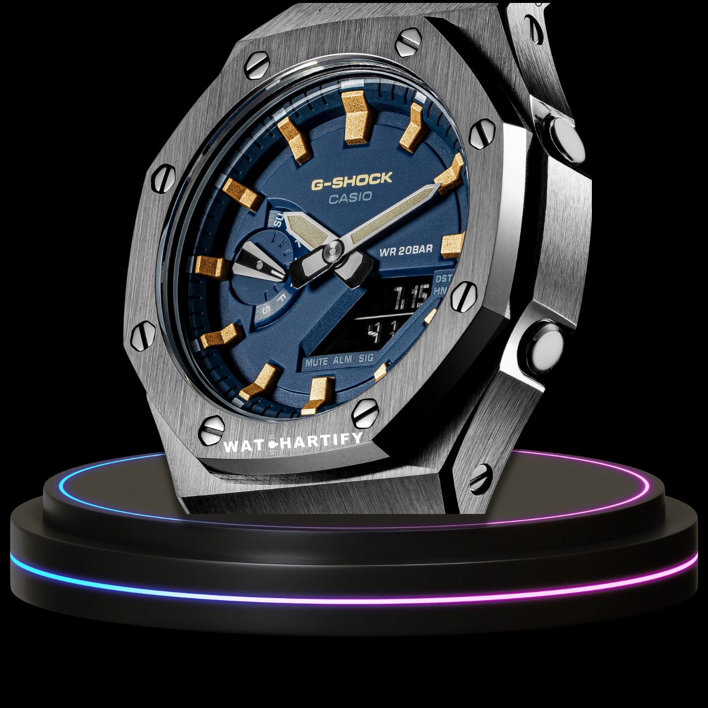 G-shock Titanium Collection Mod With Blue Face(Prussian)