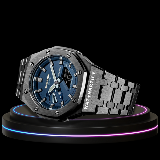G-shock Titanium Collection Mod With Blue Face（Ti Time Marker)