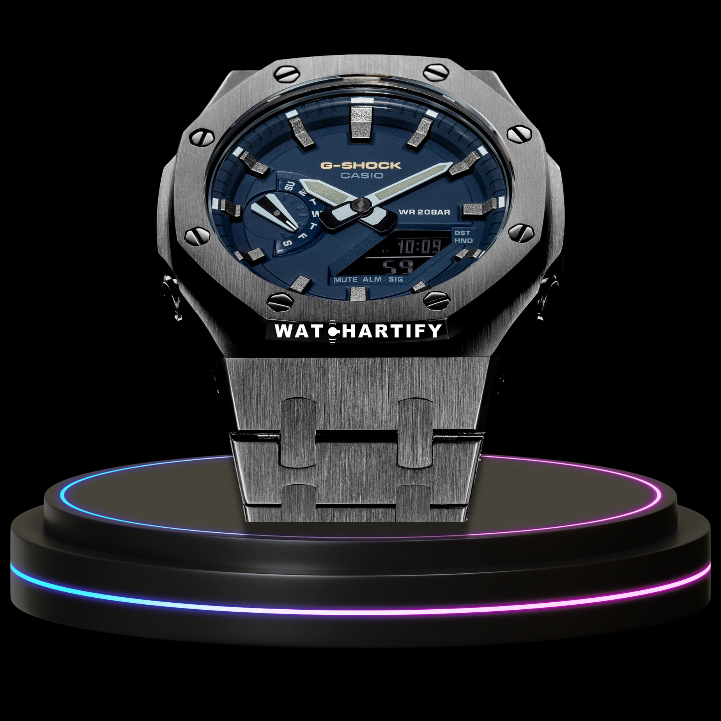 G-shock Titanium Collection Mod With Blue Face（Ti Time Marker)