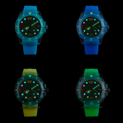 Watchartify Series Fruit Face 40MM NH35 Automatic Movement Tiffany Blue Rubber