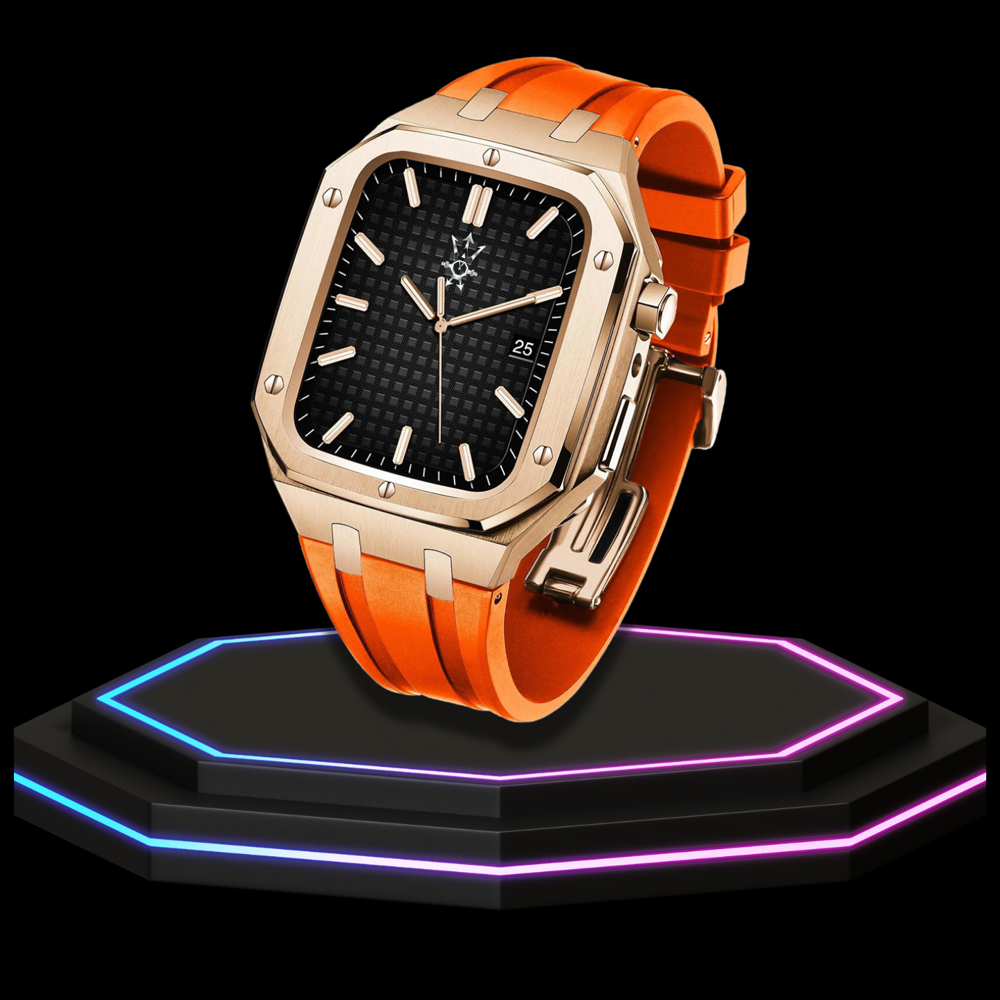 Apple Watch Case 45MM - GONDOLO Series Rose Gold | Sunset Rubber