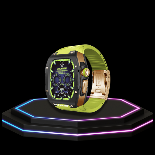 Apple Watch Ultra Case 49MM - TITAN Pro Series Royal Titan | Lime Green Rubber