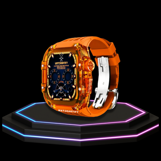 Apple Watch Case 44MM - ICE DIAMOND Series Amber | Sunset Rubber