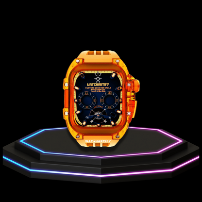 Apple Watch Case 45MM - ICE DIAMOND Series Amber | Sunset Rubber