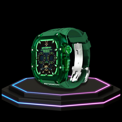 Apple Watch Case 45MM - ICE DIAMOND Series Jadeite | Lime Green Rubber