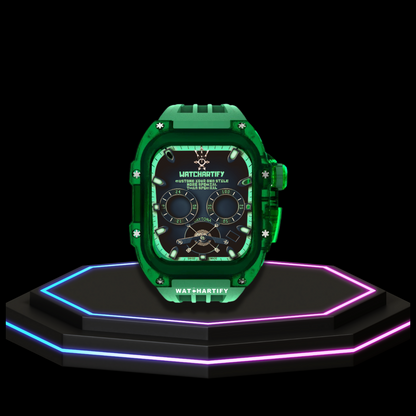 Apple Watch Case 44MM - ICE DIAMOND Series Jadeite | Lime Green Rubber