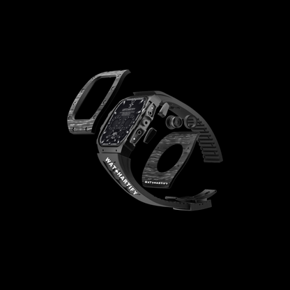 Apple Watch Case 44MM - TITANIUM CARBON Series Black Panther | Midnight Rubber