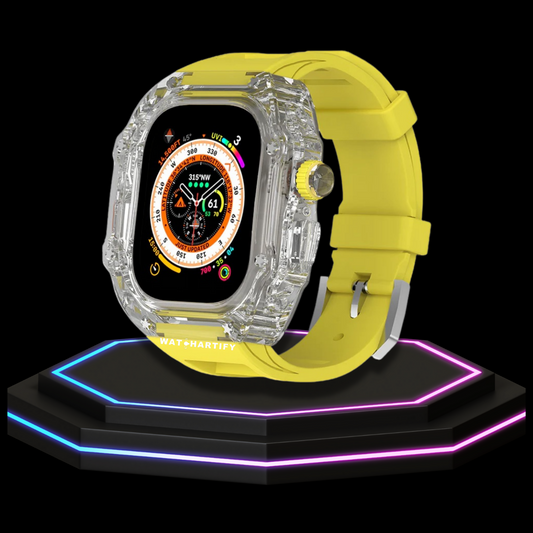 Apple Watch Ultra Case 49MM - ICE CUBE Pro Series Sport Yellow Rubber