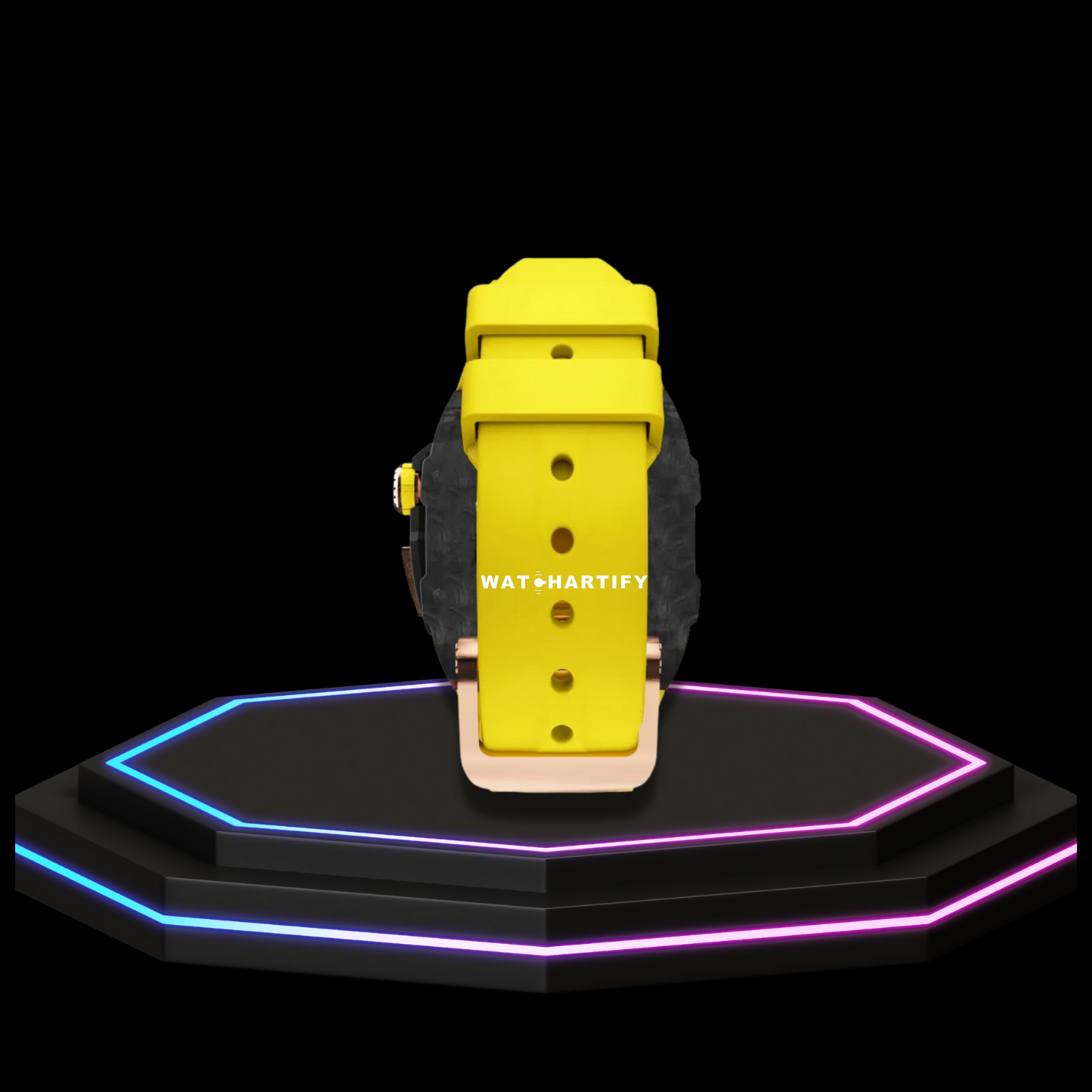 Apple Watch Case 44MM - OYAMA Series Royal Titan  | Lemon Yellow Rubber