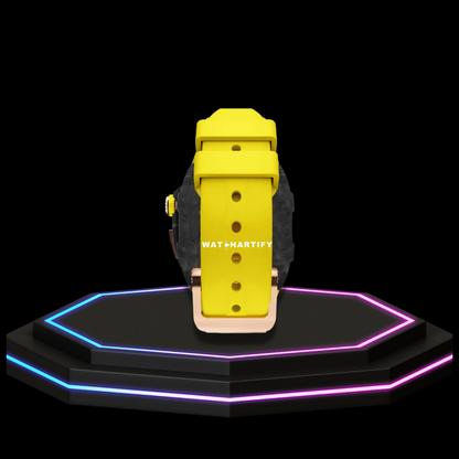 Apple Watch Case 45MM - OYAMA Series Royal Titan  | Lemon Yellow Rubber