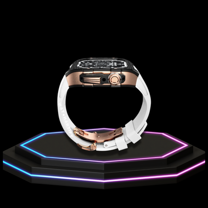Apple Watch Case 44MM - OYAMA Series Royal Titan  | Snow White Rubber