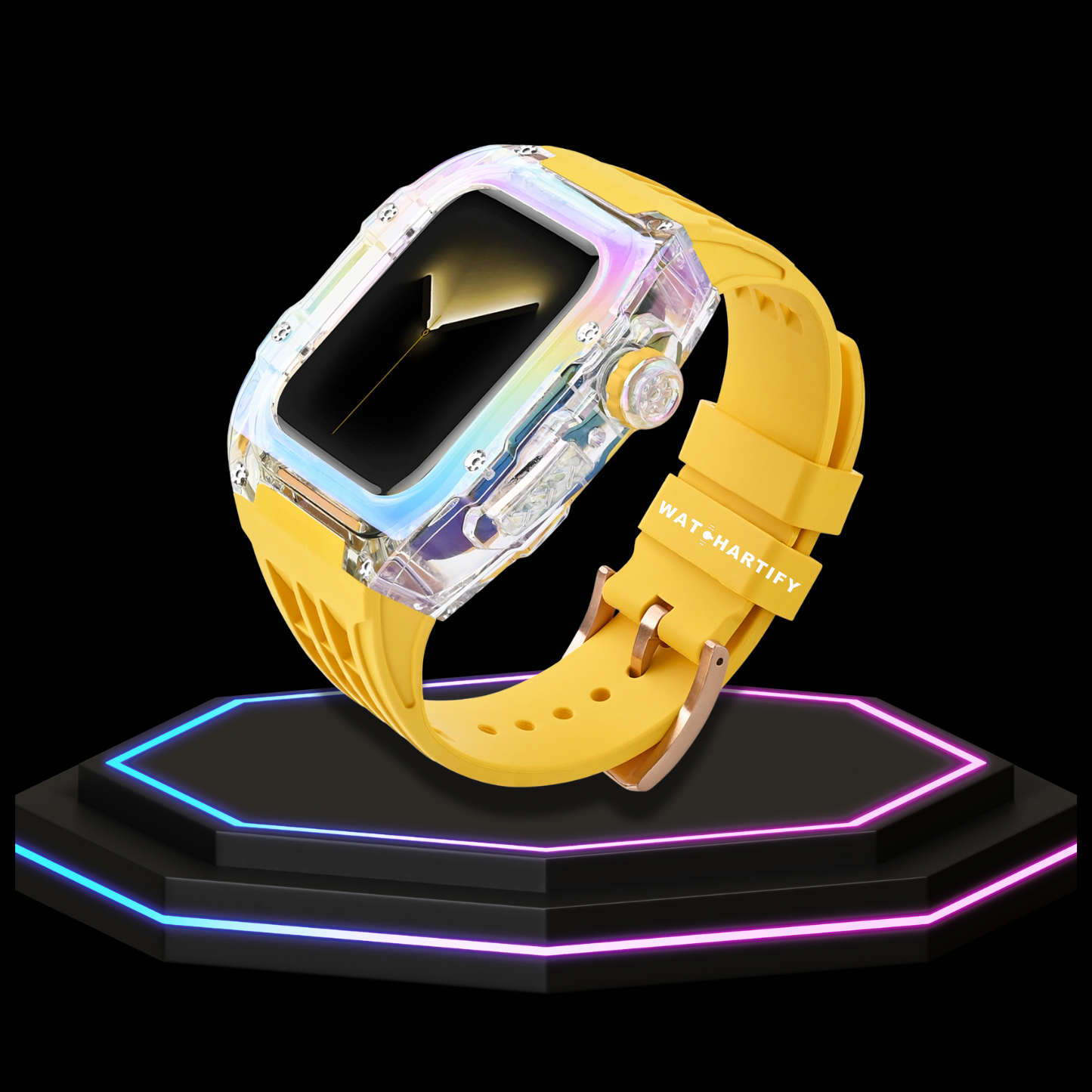 Apple Watch Case 44MM - Rainbow Series Flash | Yellow Rubber