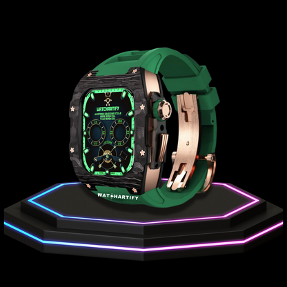 Apple Watch Case 45MM - OYAMA Series Royal Titan  | Lime Green Rubber