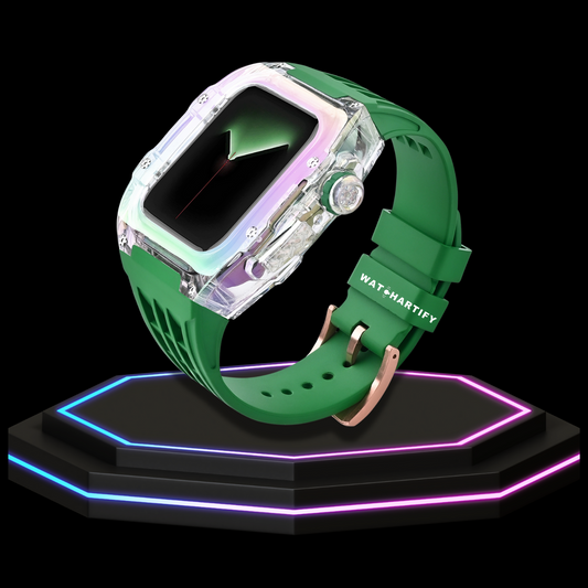 Apple Watch Case 45MM - Rainbow Series Flash | Green Rubber