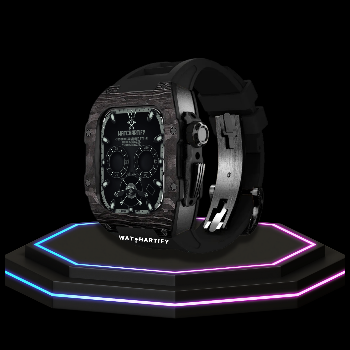 Apple Watch Case 45MM - OYAMA Series Dark Titan  | Midnight Rubber