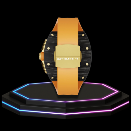 Apple Watch Case 44MM - TITANIUM CARBON Series Royal | Sunset Rubber