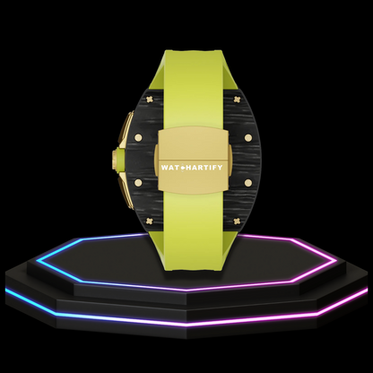 Apple Watch Case 44MM - TITANIUM CARBON Series Royal | Light Cerulean Rubber