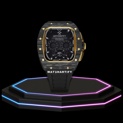 Apple Watch Case 45MM - TITANIUM CARBON Series Royal | Midnight Rubber