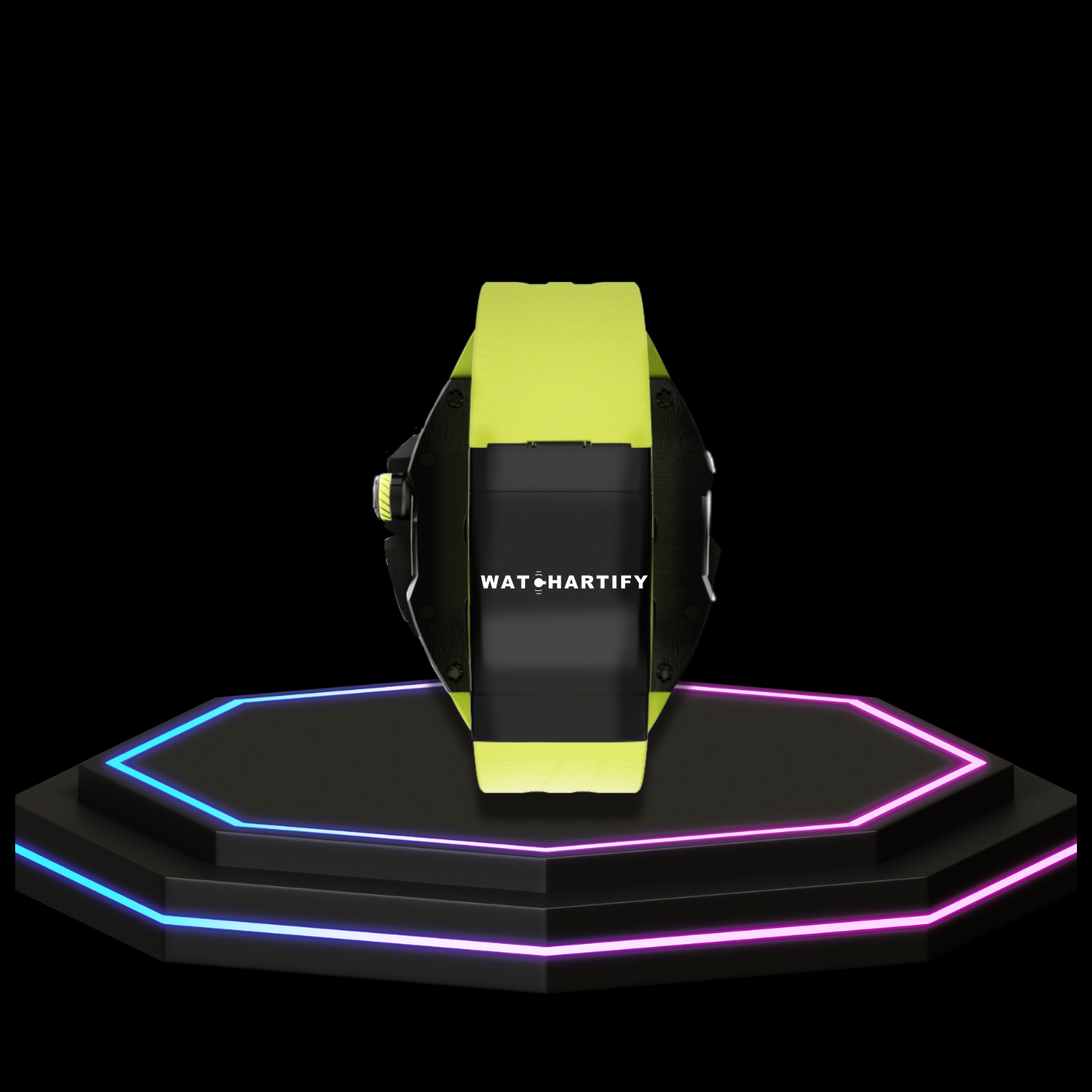 Apple Watch Ultra Case 49MM - TITAN Pro Series Dark Titan | Lime Green Rubber