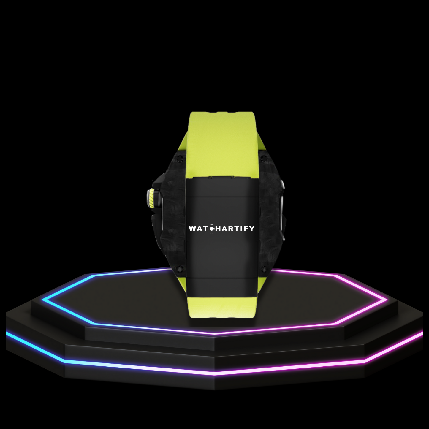Apple Watch Ultra Case 49MM - TITAN Pro Series Luxury Dark Titan | Lime Green Rubber