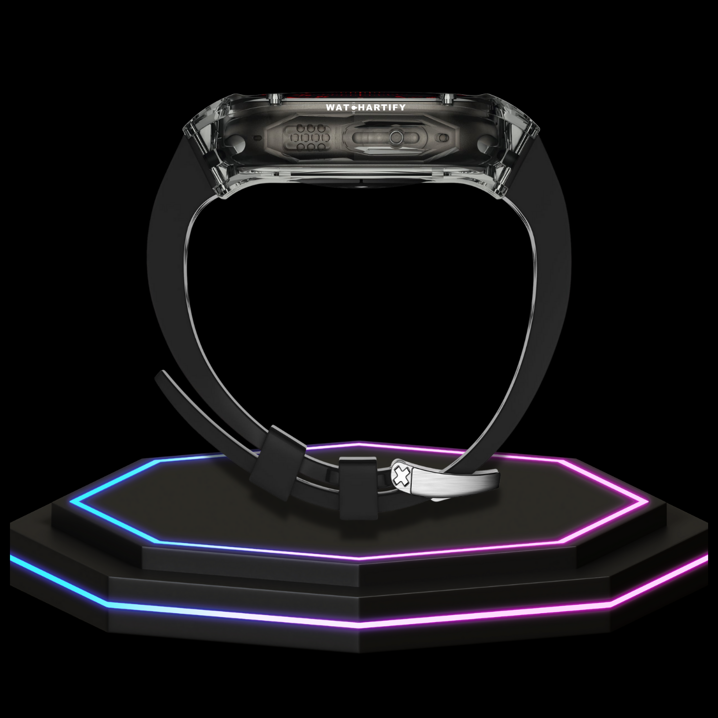 Apple Watch Ultra Case 49MM - ICE Pro Series Dark Crystal | Fluorescent Midnight Rubber